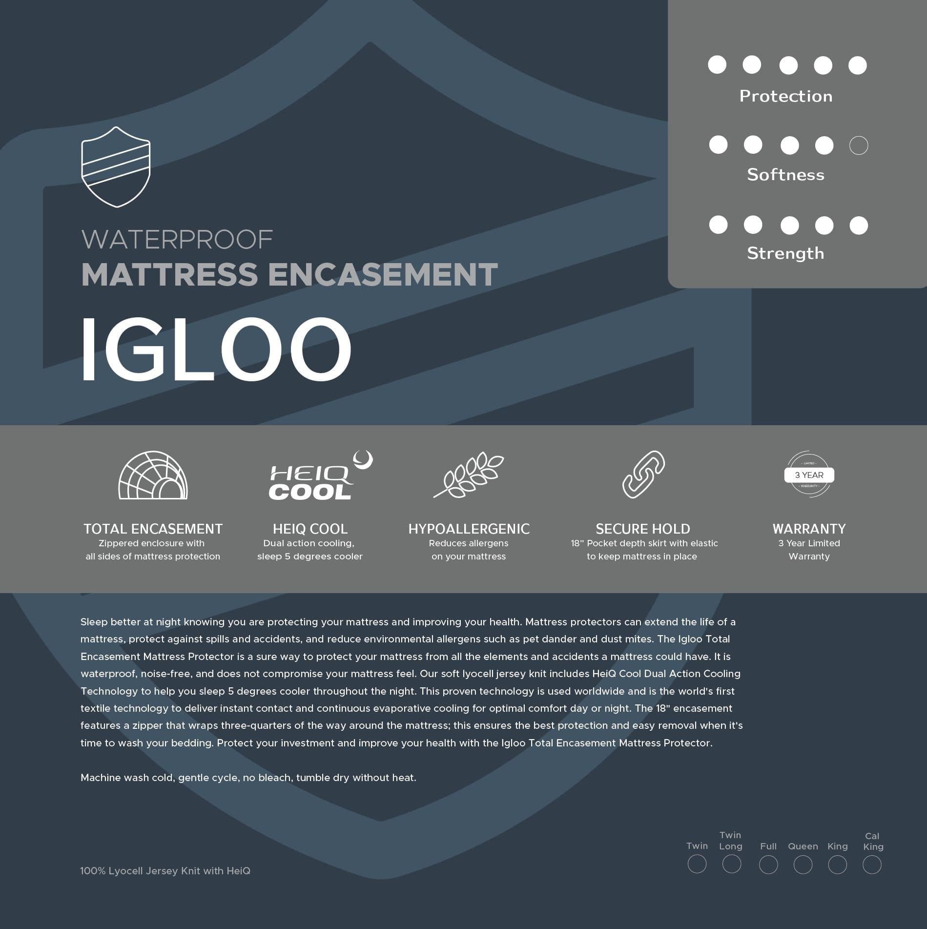 Igloo Total Encasement Mattress Protector view 6